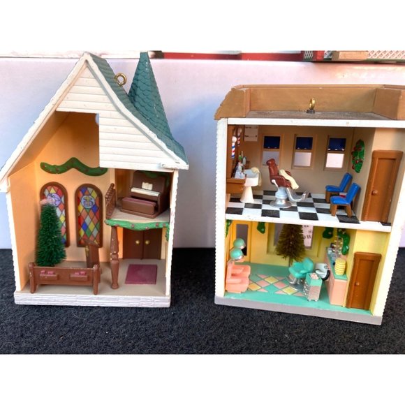 Hallmark Keepsake Sarah's Maine Home Barber Shop 4pc - Picture 3 of 8